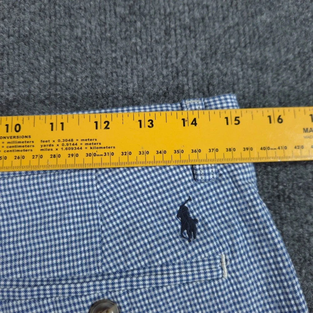 Polo Ralph Lauren Mens 29 (FIT 30) Blue White Gingham Stretch Classic Fit Shorts